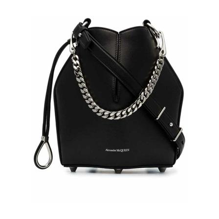Alexander McQueen, Bucket Bag Zwart, Dames, Maat:ONE Size