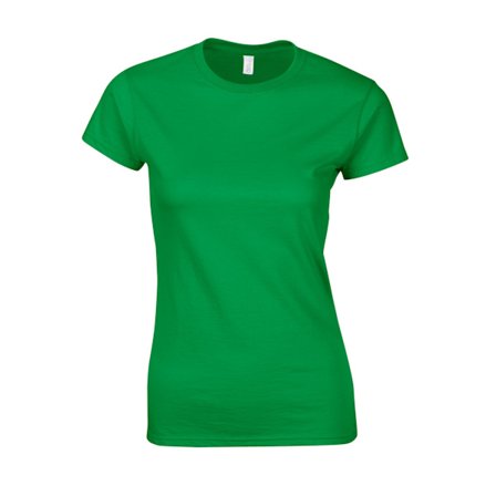 Gildan Dam/Dam Softstyle Ringspun Bomull T-shirt XL Irländsk