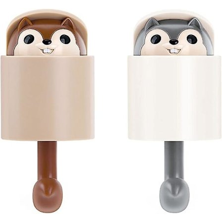 2 stk. Klæbende Hængere, Klæbende Håndklæde Hængere, Dyre Væghængere Dekorative Selvklæbende Hængere til Kjole, Frakke, Håndklæde, Nøgler, Tasker, 