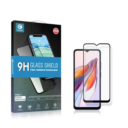 MOCOLO HD skærmbeskytter i hærdet glas til Xiaomi Redmi 12C - Sort Udgave