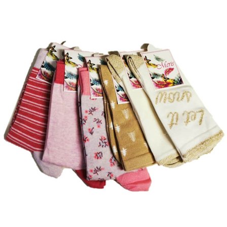 6 Par Dam Strumpor-Socks Storlek 35-38