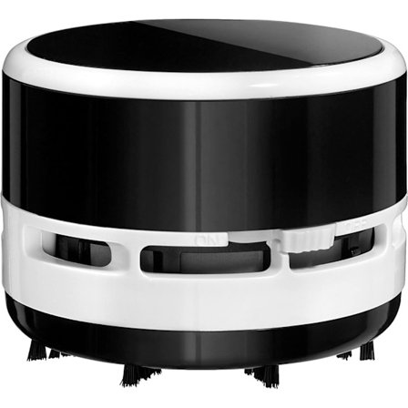 (svart)mini skrivbordsdammsugare, gummiskräp dammsugare, batterimodell -