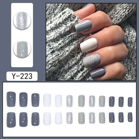 2 æsker 24 stk/æske Fake Nails Press On Nail Tips 02-2BOXS 02-2BOXS