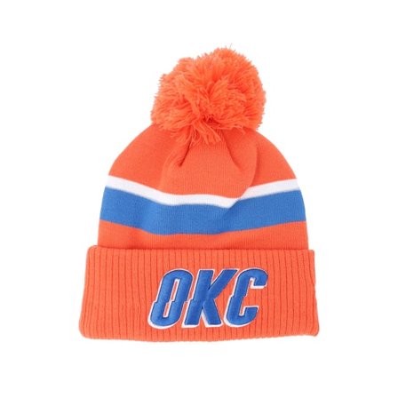 New Era - Naranja pom Beanie - Oklahoma City Thunder NBA Statement Knit Orange Pom @ Hatstore