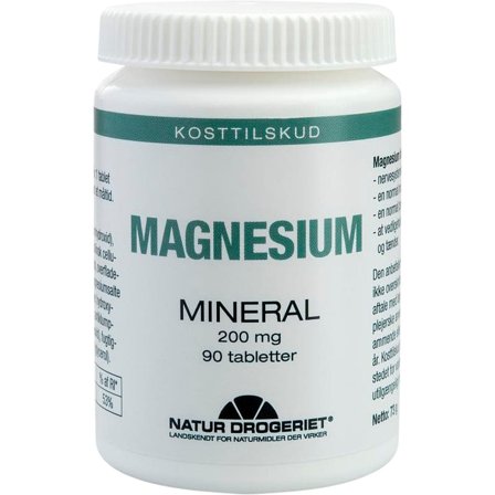 Natur Drogeriet Magnesium 200 mg 90 tabl., Helse & Madvarer, Mineraler, Magnesium