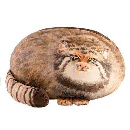 Chubby Steppe Cat Pute, 40 cm Pallas Cat Plysjpute, Søte Steppe Cat Kosedyr Myke Plysjleker, Katte Plysj Kastepute