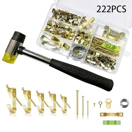 222 stk Bilde Ramme Henger Ingen Spiker Spor Vegg Henger Tilbehør,