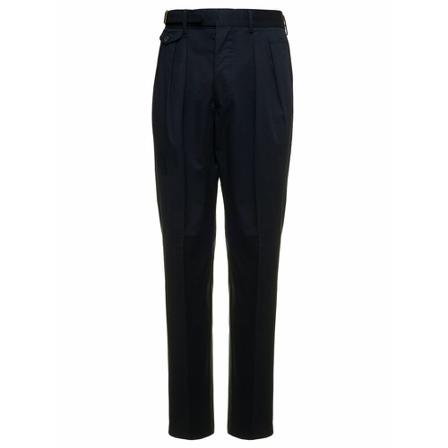 Laneus, Straight Trousers Blauw, Heren, Maat:M