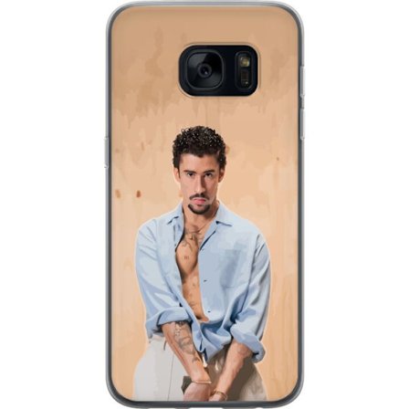 Kompatibelt Mobildeksel til Samsung Galaxy S7 Bad Bunny Super Bowl-inspirert grafikk med NFL-trofé og San Francisco-bro i sportdesign