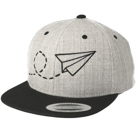 Kinder Kiddo Cap - Grau snapback Cap - Kinder Plane Grey/Black Kinder Snapback @ Hatstore