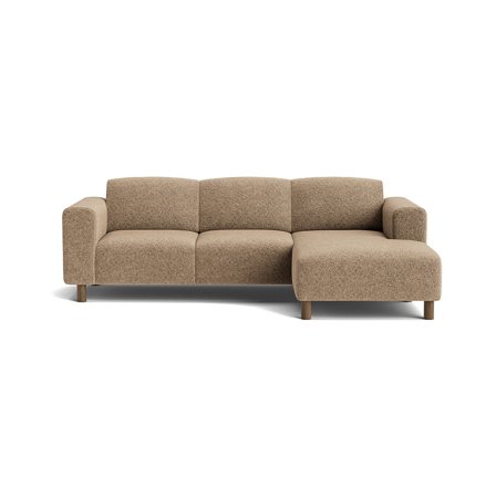 Toledo chaiselong sofa, højrevendt - Anthology Mørk Beige - 238x152x78 - Sofa, chaiselong