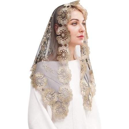 Rosa Spansk Stil Blonde Mantilla Dame Bryllup Hodeplagg Kirkeklede