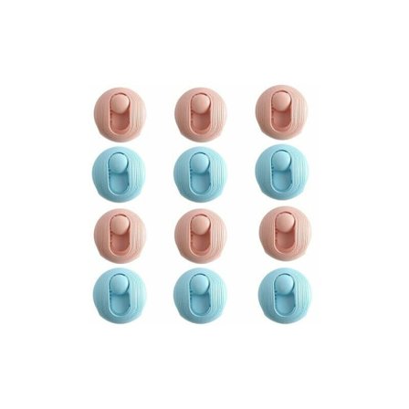 12 peittoklipsiä pitämään peitto paikallaan, peittoklipsit, korkean elastisuuden peittoklipsit, peitonpidike pinkki, sininen