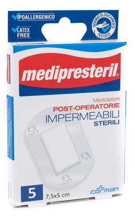 Medipresteril Medicazione Post Operatoria Impermeabile 7,5x5cm 5