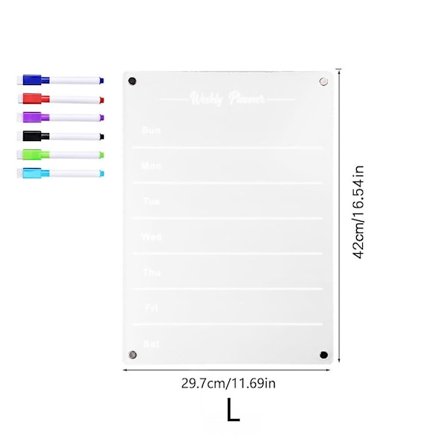 Magneettinen Viikkokalenteri Valkotaulu Jääkaapin Magneetti Päivittäinen Viesti Aikataulu Taulu