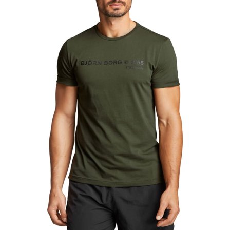 Björn Borg Men's Sthlm Training T-Shirt Men Short sleeved fitness sweater Green M