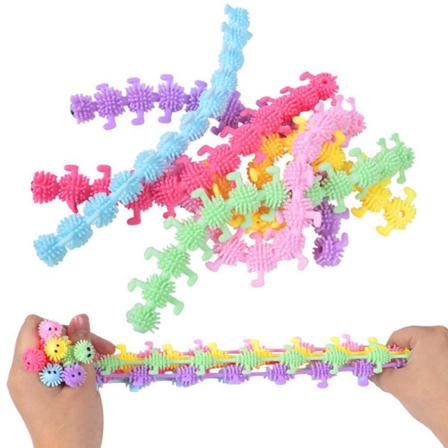 6 kpl Worm Noodle Stretch String TPR Rope Anti Stress Lelut Strin Multicolor one size