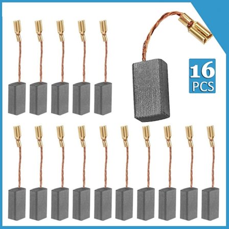 16 st Kolborstar För Motor Bosch Vinkelslip 15mm x 8mm x 5mm Verktyg [DB]
