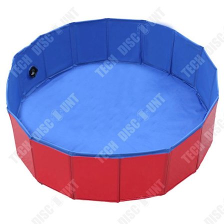 Husdjurspool - TD - 120x30cm - PVC - Utomhus - Röd och Blå