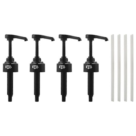 Monin sirapspumpar 8ml svart 4-pack för kaffearomer dispenser