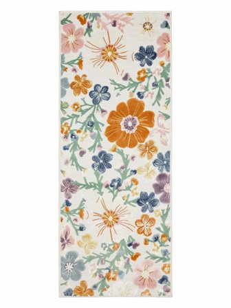 Możliwość Prania Dywan Wewnętrzny I Zewnętrzny Cherri Biały/Wielobarwneik Mały Oeko-Tex