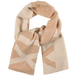 Designers' Remix Girls Beige Intarsia Wool Scarf One Size - Bottoms - One size - Beige - Mädchen