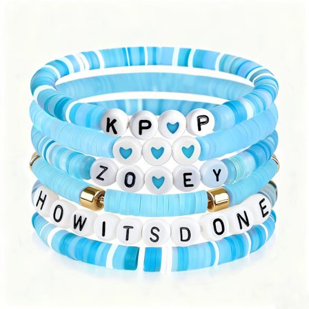 6 stk. koreansk pop (K-pop) armbåndssæt, kompatibelt med & - Flerfarvet Kpop-gruppe bogstaver smykker, ikke-belagte holdbare fan-tilbehør til 