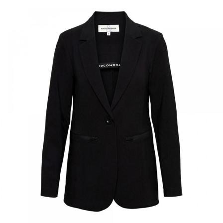 &Co Woman Blazer lang , Zwart , Dames , Maat: S