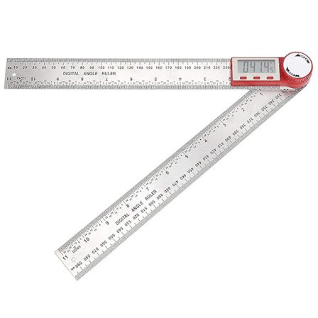 Digital Målebånd Rustfrit Stål Elektronisk Målebånd Digital Vinkelmåler Protraktor, stor LCD-skærm, digital Vinkelmåler Lineal 360 Graders Måleværktøj