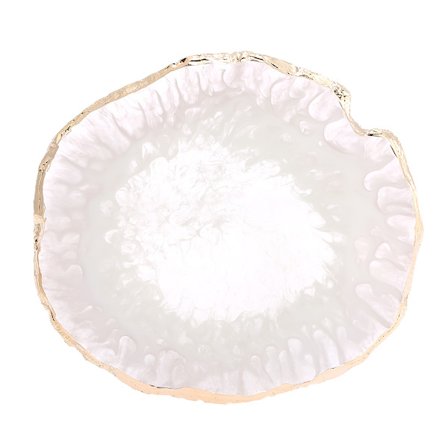 Harrpiks Sten Neglekunst Palette Maling Tegning Farve Skål Manicure Display Bræt Negle DIY Hvid