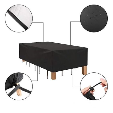 Vandtæt overtræk til udendørsmøbler, havebord, stol, støvtæt Oxford-overtræk