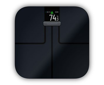 Garmin-Index S2 Smart Scale - Black-Smart personvekt som måler viktige helseverdier-Personal health & wellness-Badevekter