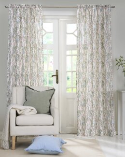 Kanavaverho kukallinen Giselle 2 kpl Valkoinen