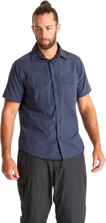 Craghoppers Men ́s Kiwi Shirtsleeve Shirt Men short-sleeved shirts Blue L