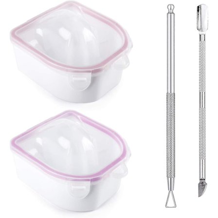 Neglebløtleggingsbolle, 2 stk. Soak Off Gel Polish Dip Powder Remover Manikyrbolle (rosa) (FMY)