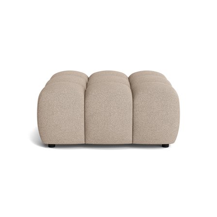 Puffy Pouf Hocker 95x95cm in Loop Beige, moderner Polsterhocker mit weicher Polsterung und elegantem Design für gemütliche Wohnbereiche.