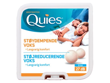 Quies Ørepropper Voks, 8 par