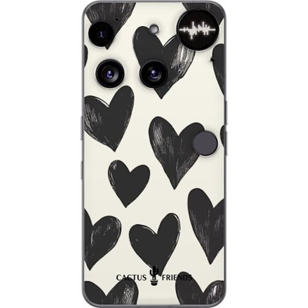 Yhteensopiva Puhelinkuori Nothing Nothing Phone (3) Cactus and Friends - Bold Black Love Pattern