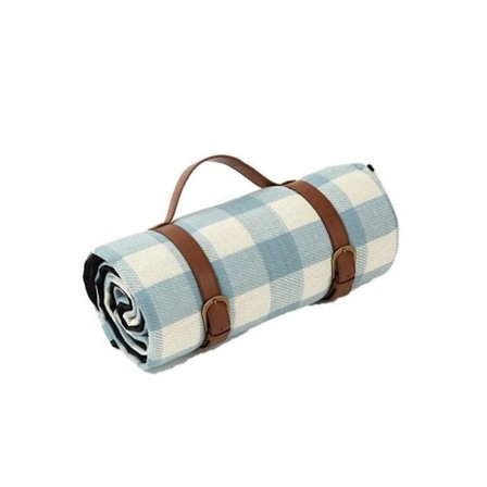 Sininen ruudukko vedenpitävä kannettava retkeilymatto Peitto Taitettava nahkainen ulkoilmaretkeily Vaellus Ranta Piknik Peitto