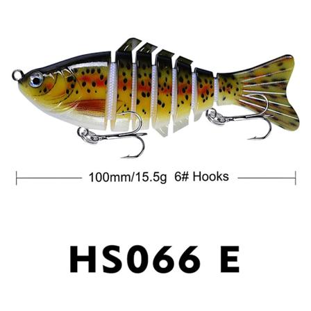 10 cm naturtrogna fiskedrag Flerledade simbeten Långsamt sjunkande hårt bete Fiskeredskap tillbehör