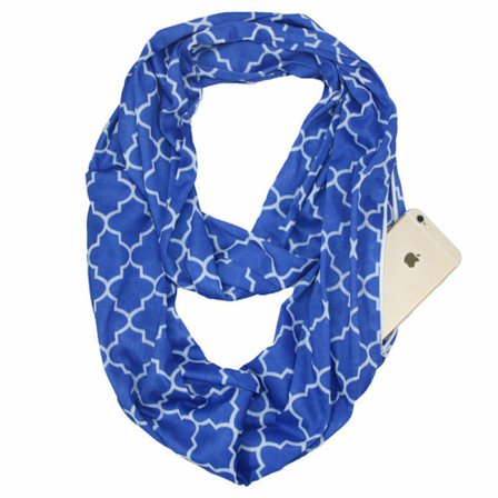 Hot Zipper Pocket Scarf Leopard Pocket Scarf Infinity Scarf