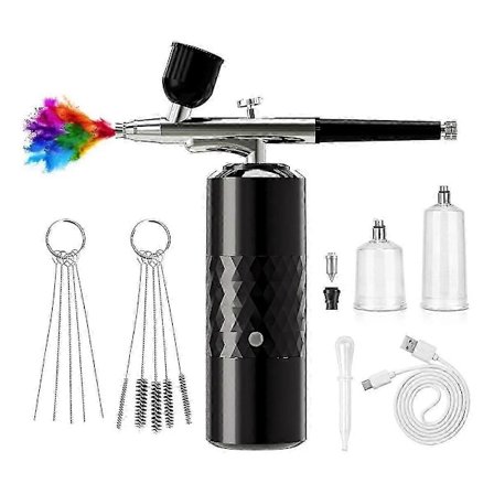 Airbrush Kit Uppladdningsbar Sladdlös Airbrush Kompressor Portabel Handhållen Airbrush Airbrush kompatibel med Mode