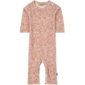 Wheat Ivory Flowers Gatherings Wool One-piece 56 (1 month) - All in ones - 56 (1 month) - Pink