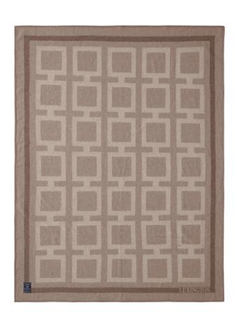 Graphic Recycled Wool Throw Home Textiles Bedtextiles Pillow Cases Brown Lexington Home