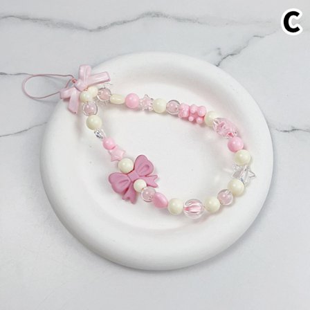 Bow Tie Mobiltelefon Chain Charm Short Portable Lanyard Anti Lo