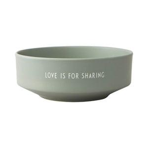Design Letters Medium Green Love Is For Sharing Favorite Bowl One Size - Tableware - One size - Green