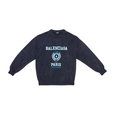 Balenciaga Long Sleeves Crewneck Blå, Herre Sweatshirts