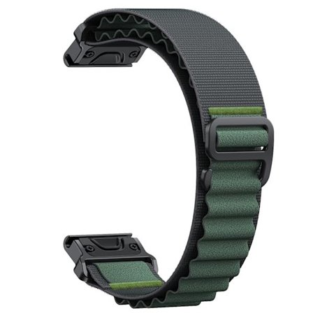 22mm 26mm Nylon Quick Fit Armband kompatibel med Garmin Fenix 7X 7 Pro Fenix 6X 6 5X 5Plus Tactix 7 kompatibla Forerunner 965 955 Enduro 2 Loop Band