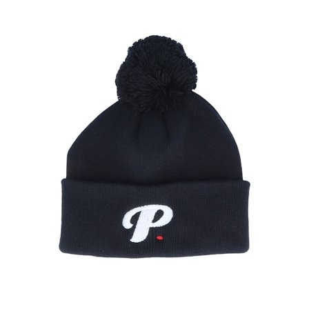 Period - Noir pom Bonnet - Period P Pom Pom Black Beanie @ Hatstore
