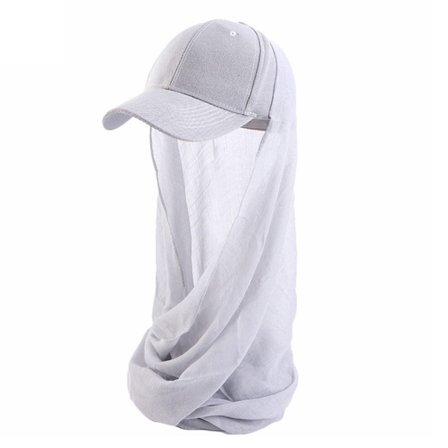 Base Ball Cap med Hijab Musilm Base Ball Hat GRÅ